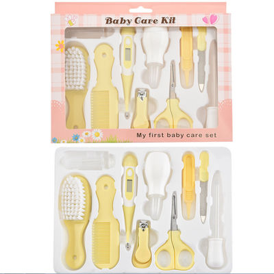 10pcs Newborn Nursery Health care Set baby Grooming tool kit baby care kit manufacturer Newborn baby gift set yellow pink blue